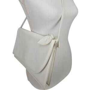 VINTAGE RARE VALENTINO GARAVANI “LES SACS” WHITE LEATHER SHOULDER BAG / CLUTCH